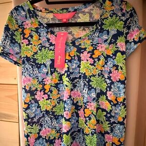 Disney Lily Pulitzer Floral Print Women's Top